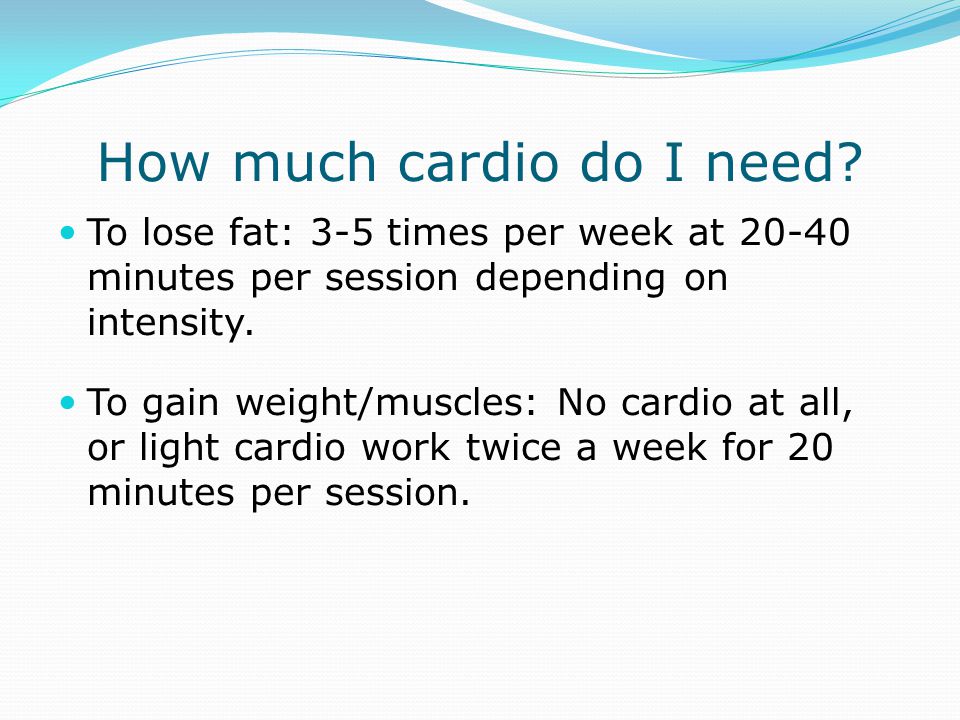 How To Lose Weight Cardio Workout