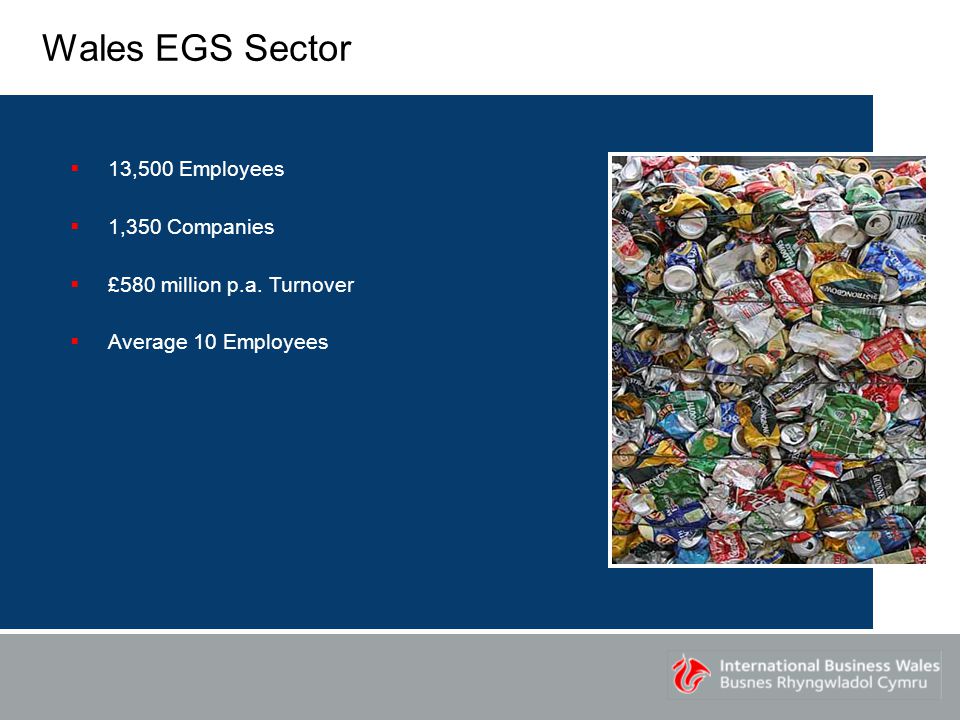 Wales EGS Sector  13,500 Employees  1,350 Companies  £580 million p.a.