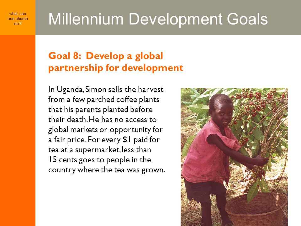 Millennium Development Goals what can one church do.