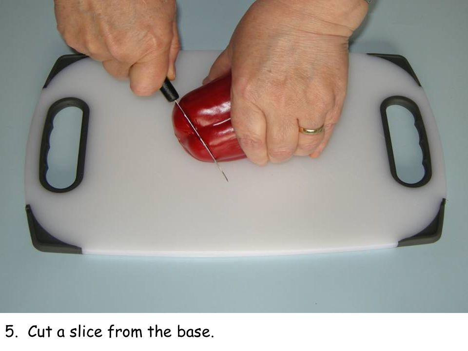 5. Cut a slice from the base.
