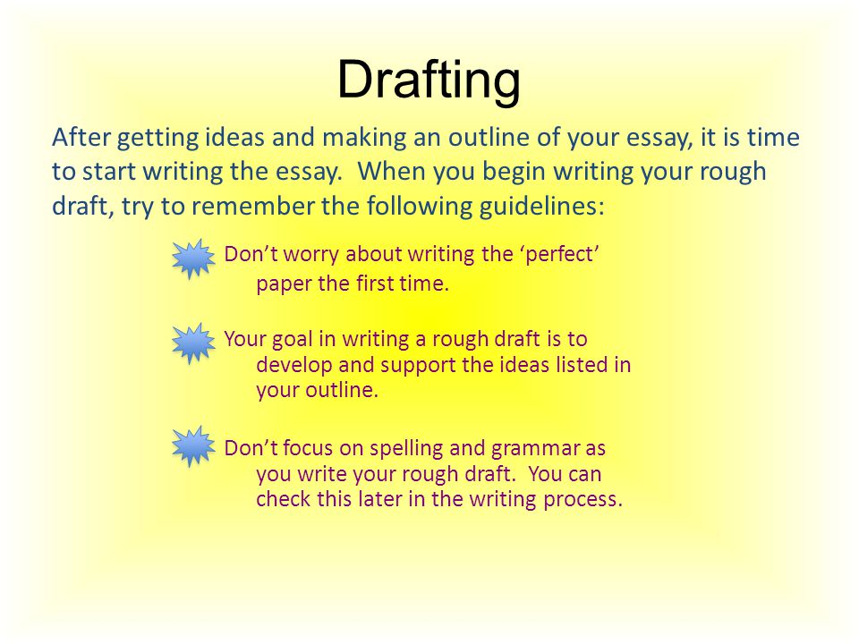 How to write a rough draft outline