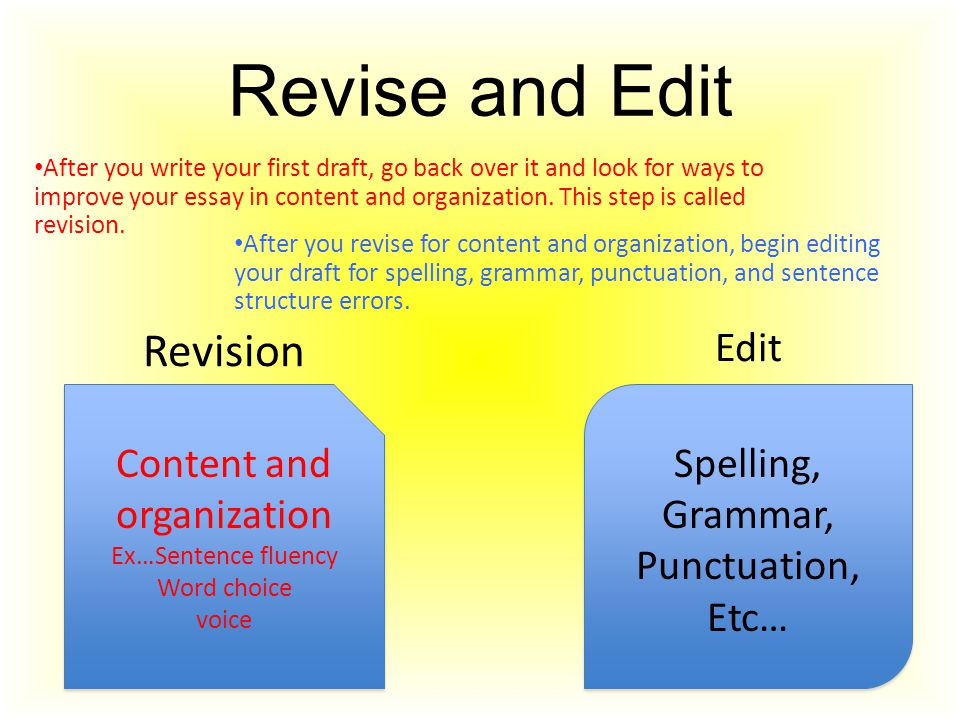 Revising Essays