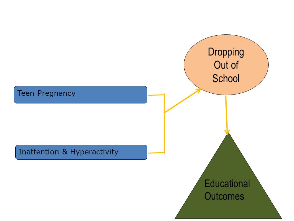 Teen Pregnancy Inattention & Hyperactivity Dropping Out of School Educational Outcomes