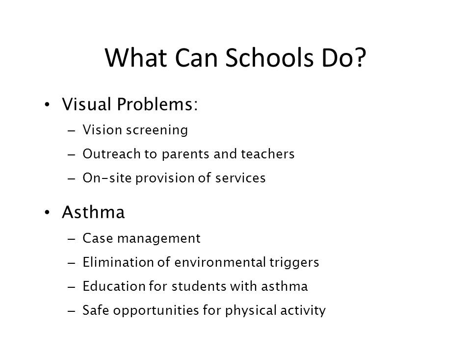 What Can Schools Do.