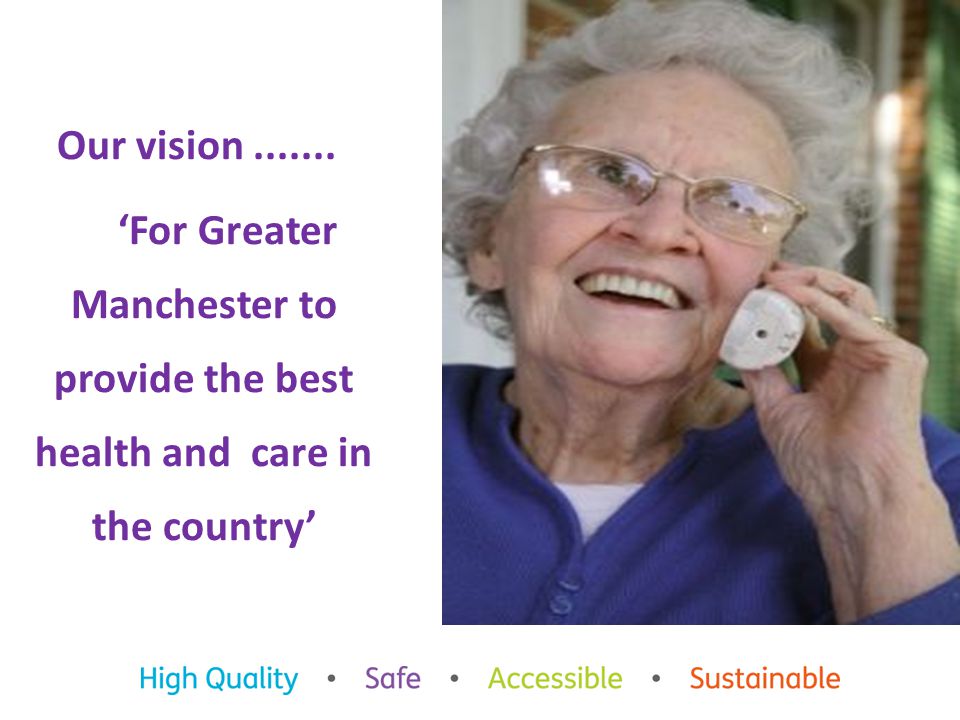 Our vision ‘For Greater Manchester to provide the best health and care in the country’