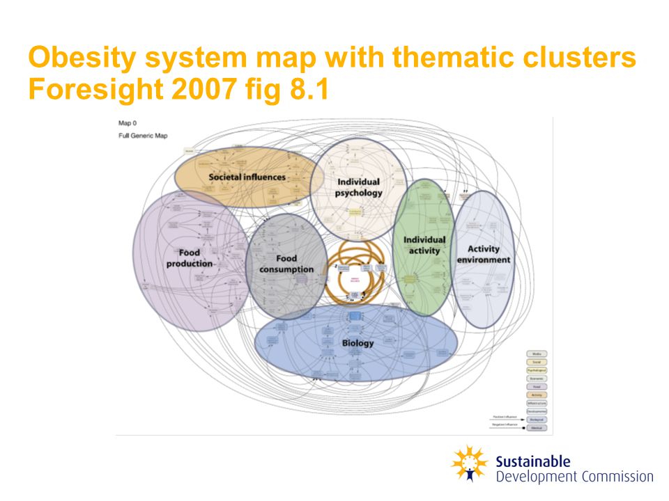 Obesity system map with thematic clusters Foresight 2007 fig 8.1