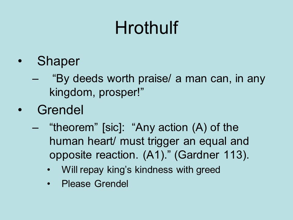 Grendel Essay Topics
