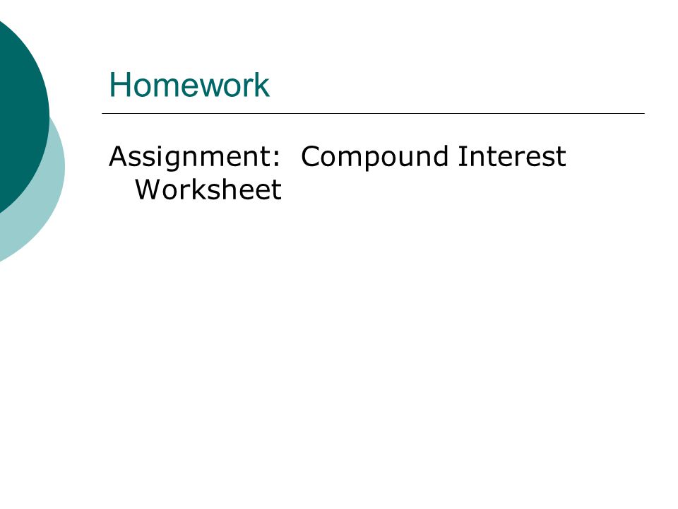 Compound Interest Does Anyone Have Any In Very 19 Homework Assignment Compound Interest Worksheet