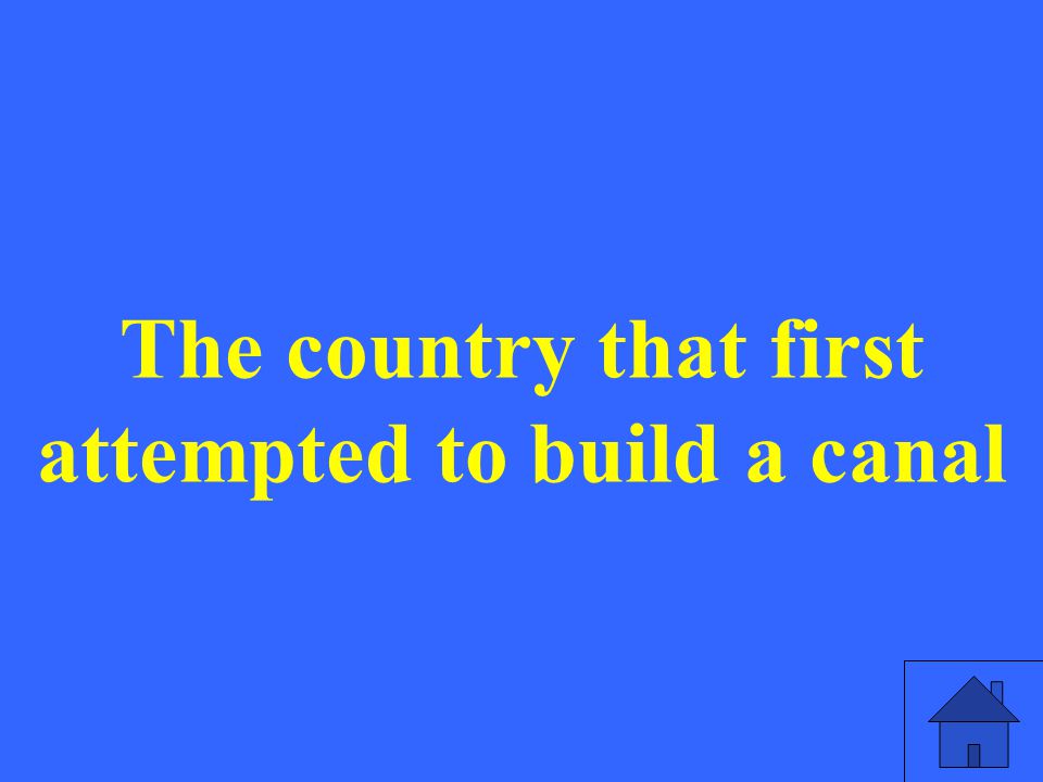 The country that first attempted to build a canal