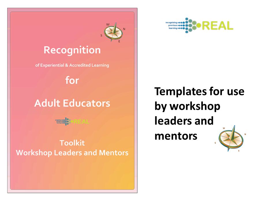 Templates for use by workshop leaders and mentors