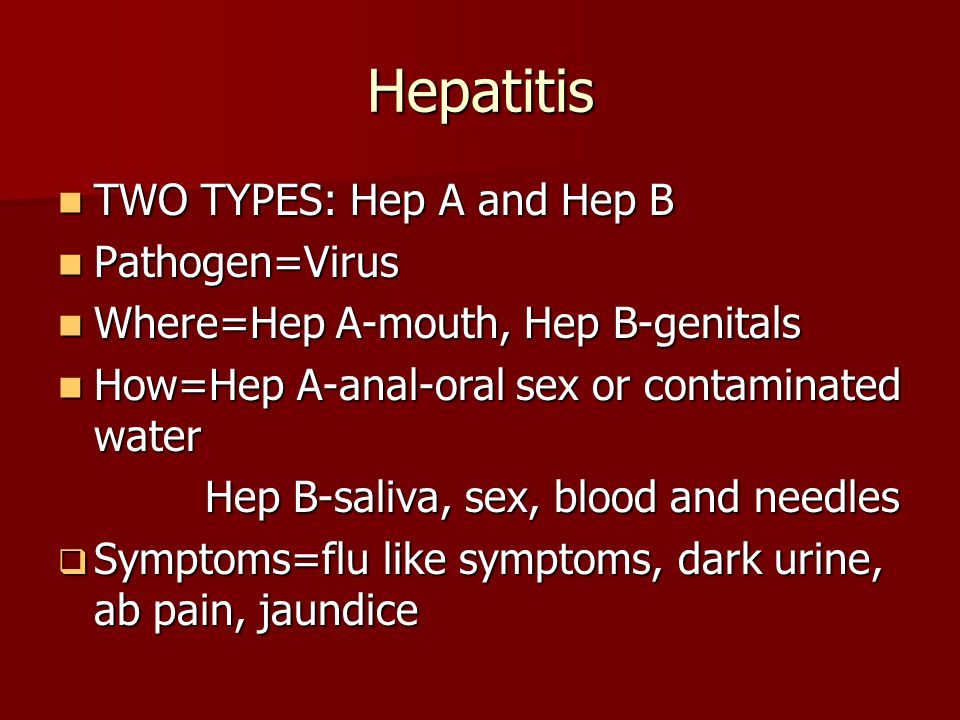 Hepatitis B Oral Sex