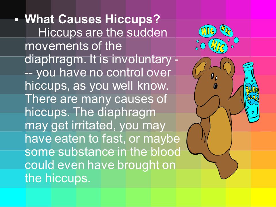  What Causes Hiccups. Hiccups are the sudden movements of the diaphragm.