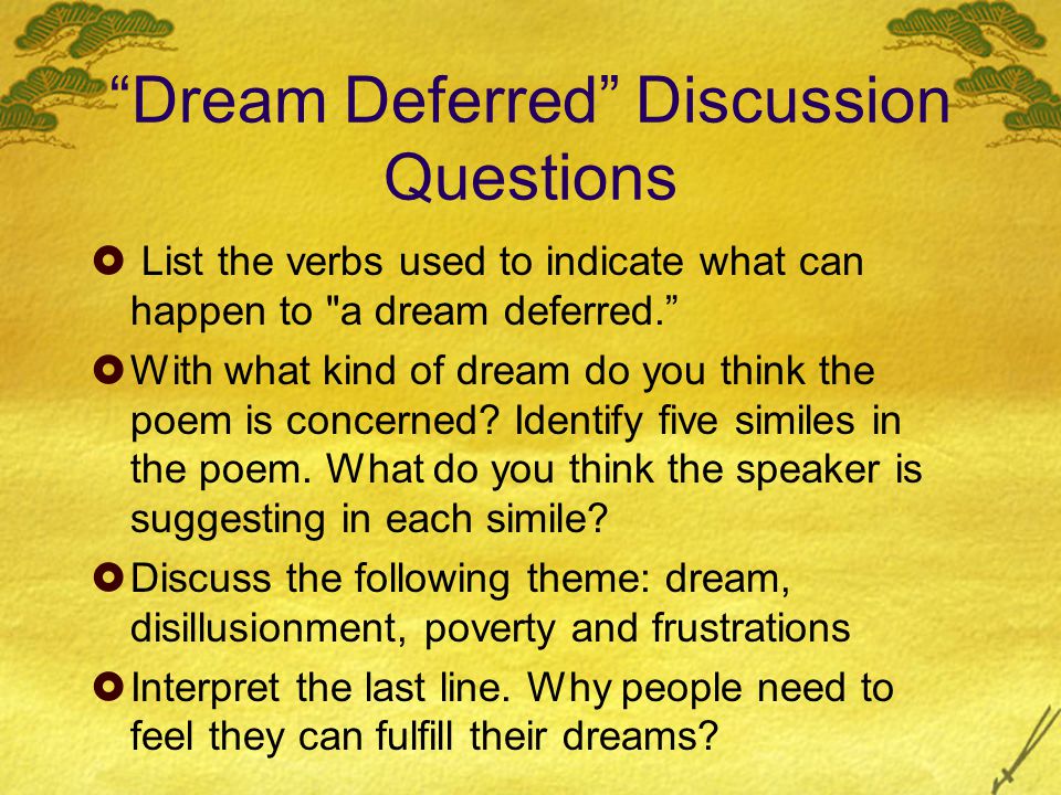 Dream Deferred Essay