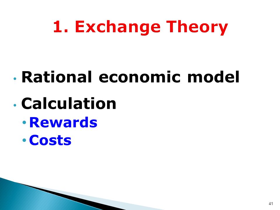 Rational economic model Calculation Rewards Costs 41