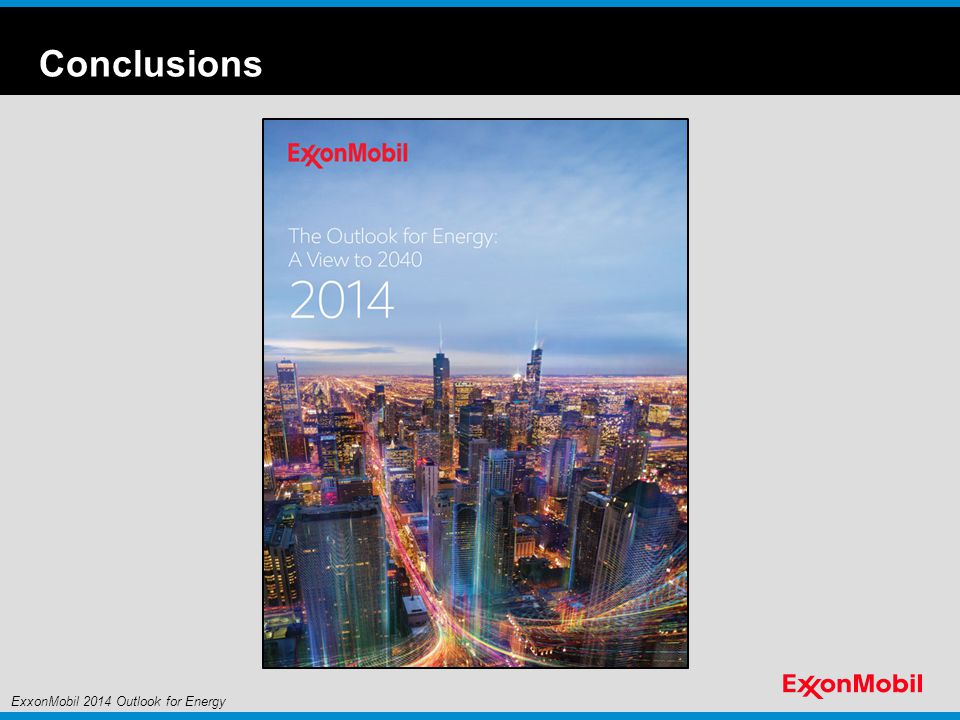 Conclusions ExxonMobil 2014 Outlook for Energy