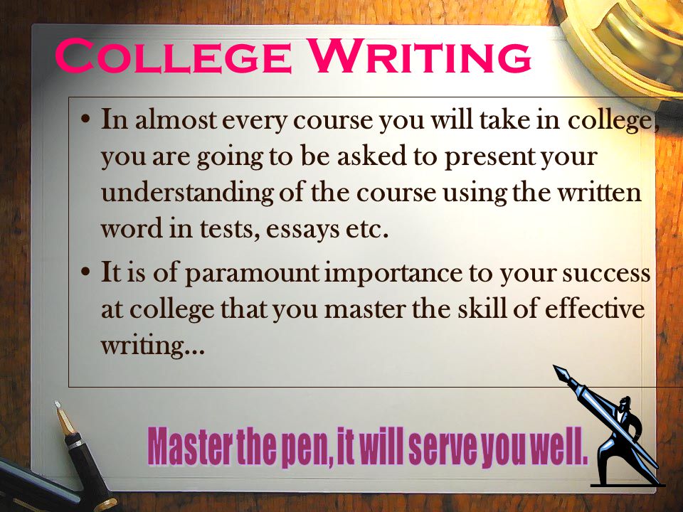 writing in college