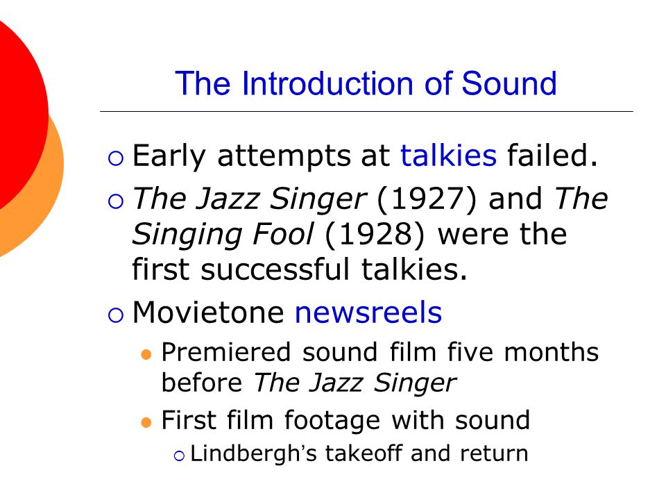 the introduction of the talkies the introduction of the talkies