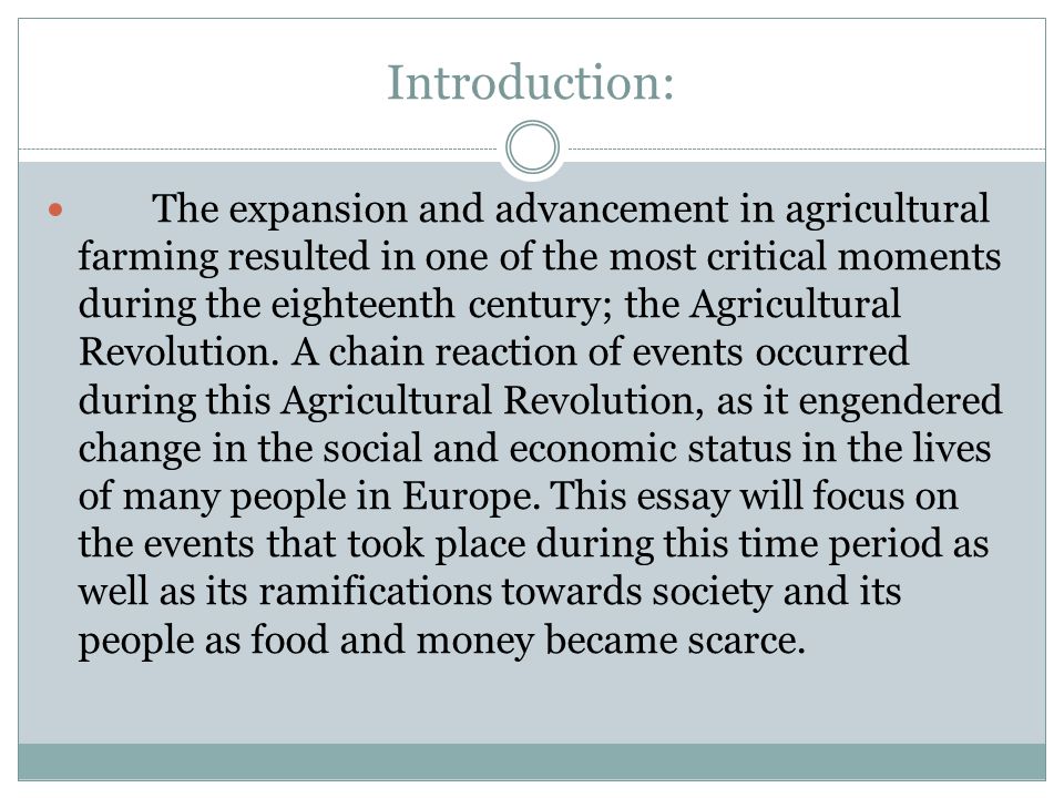 Essays On Agriculture
