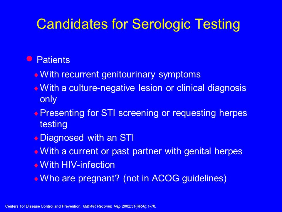 Diagnostic test for genital herpes