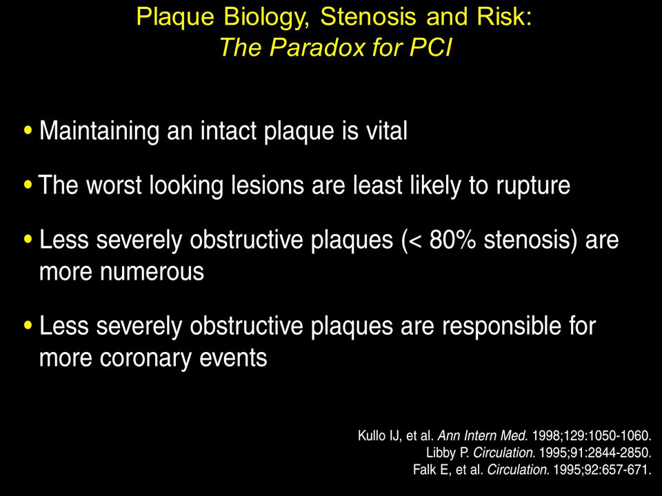 Plaque Biology, Stenosis and Risk: The Paradox for PCI
