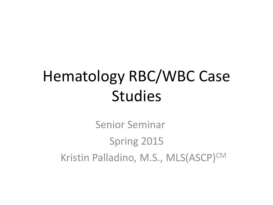 hematology case studies ascp