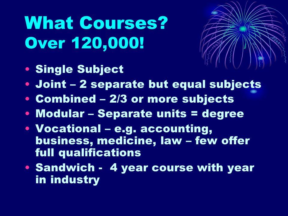What Courses. Over 120,000.
