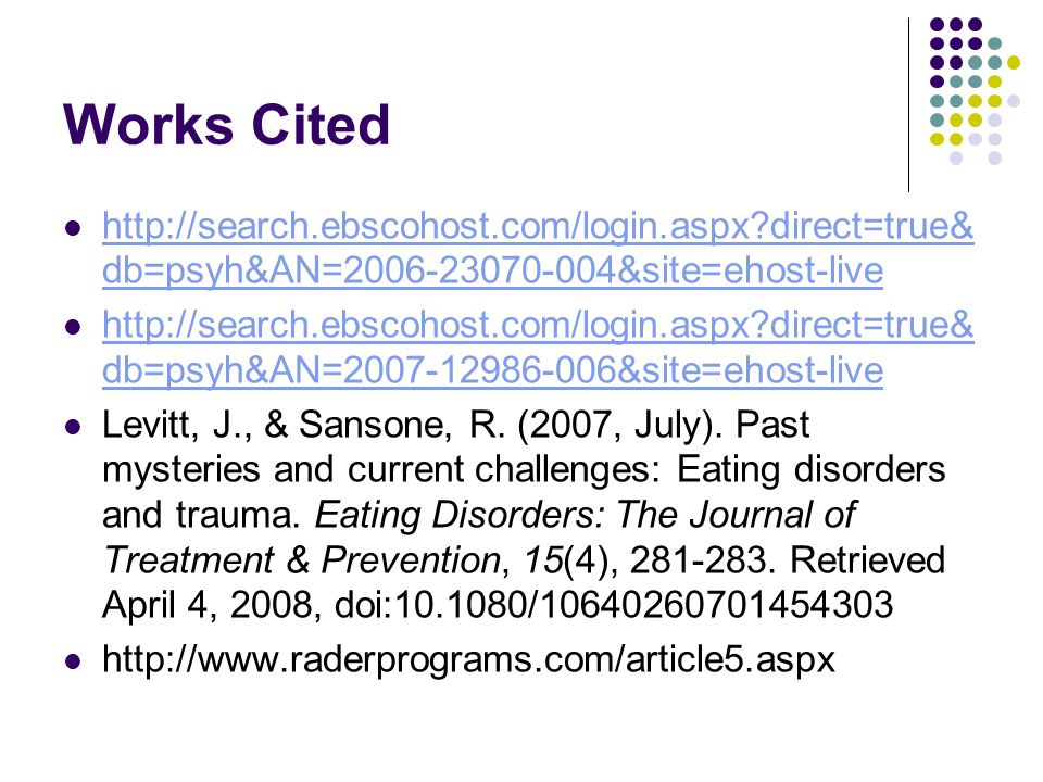 2007 statistics on bulimia
