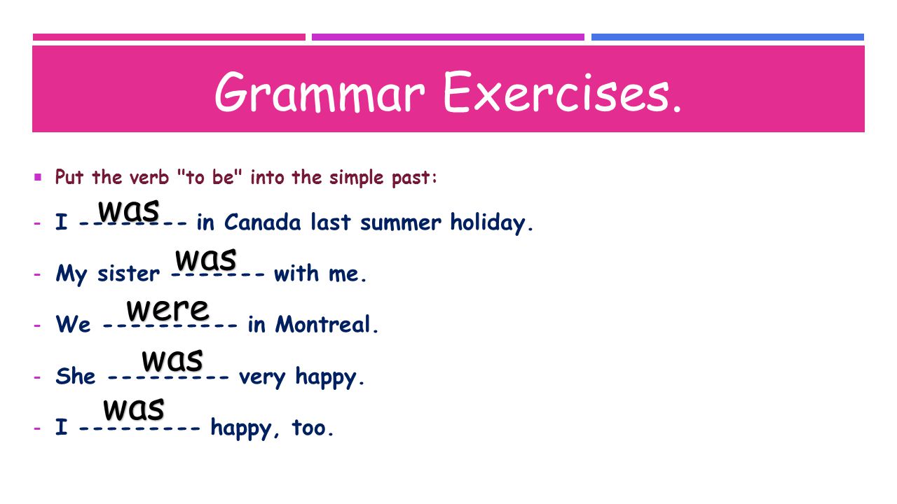 Grammar Exercises.