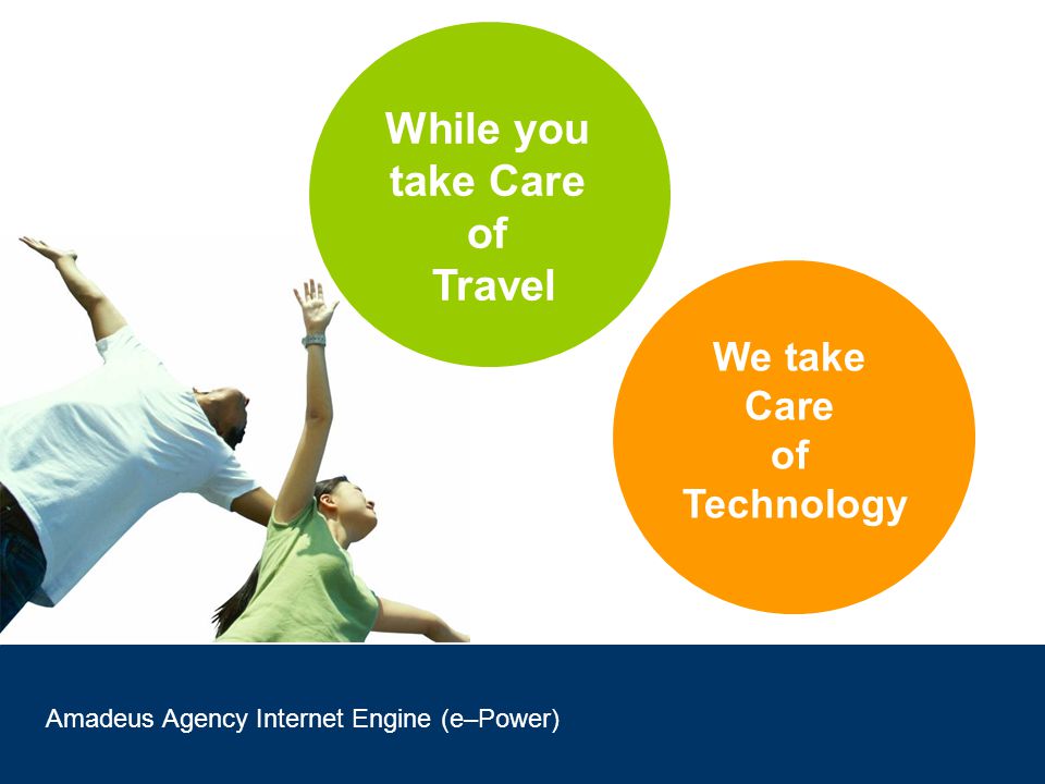 18 Amadeus Agency Internet Engine (e–Power) While you take Care of Travel We take Care of Technology