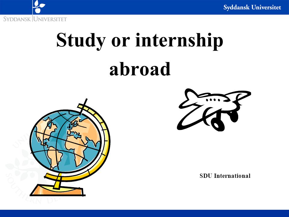 Study or internship abroad SDU International