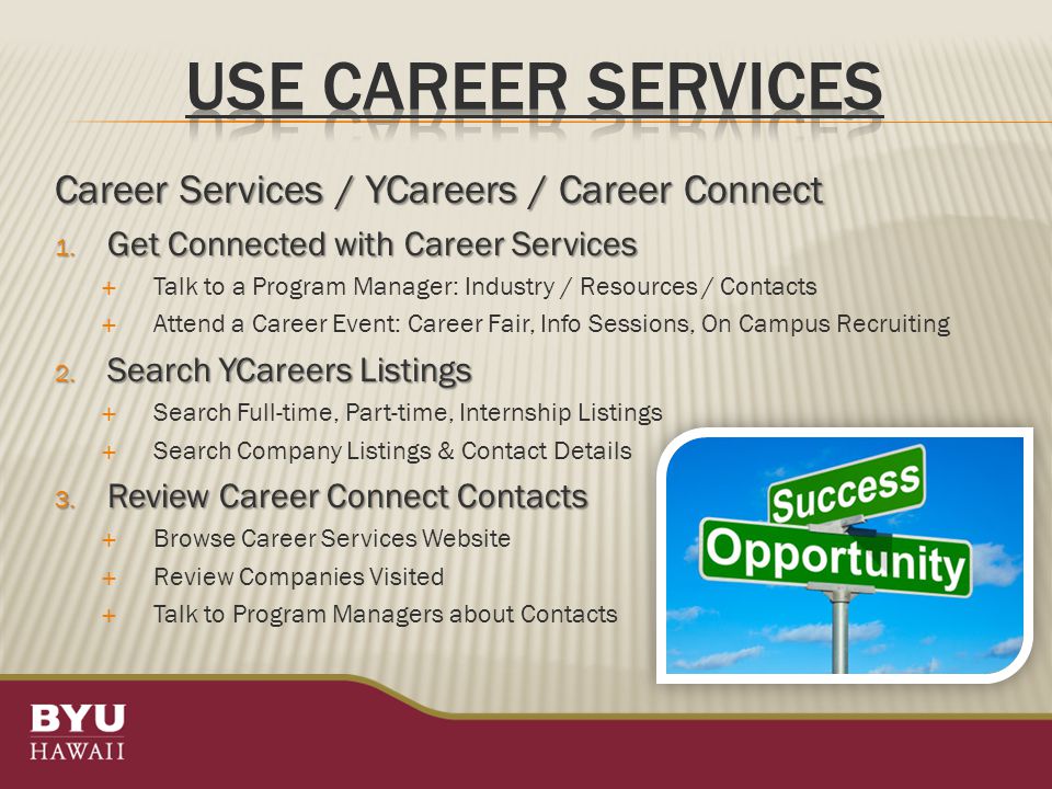 Career Services / YCareers / Career Connect 1.