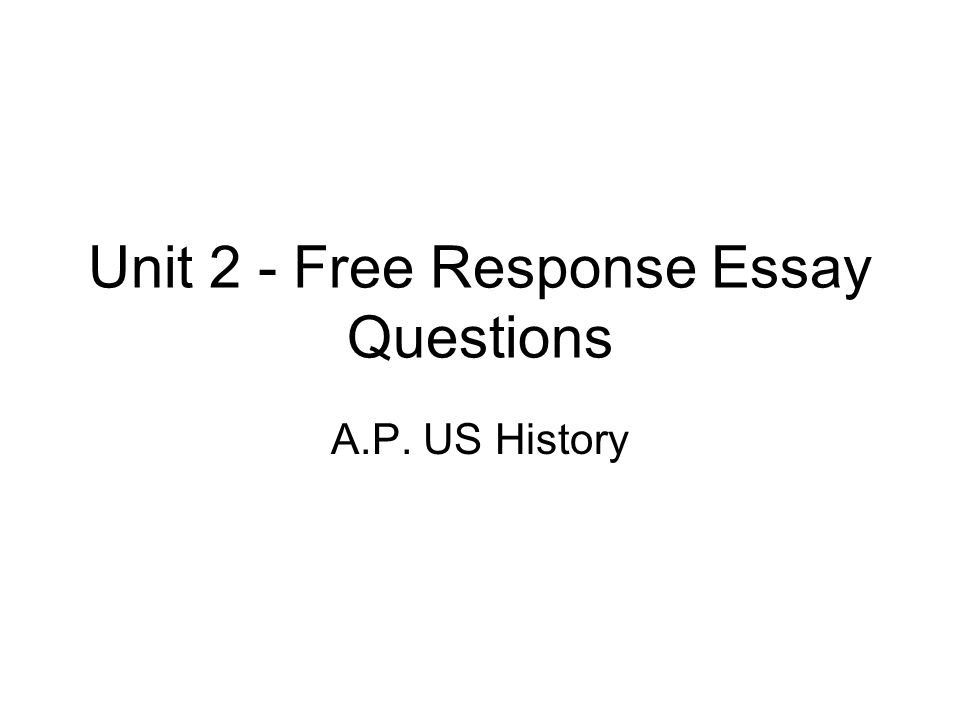 Ap us history frq essay questions