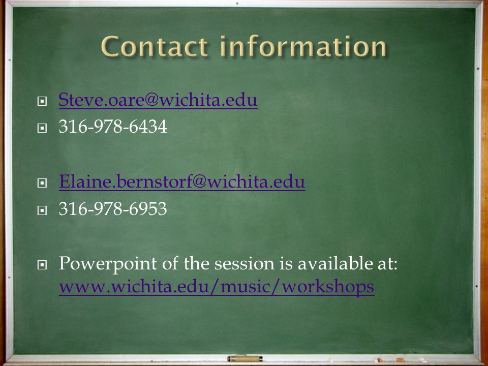        Powerpoint of the session is available at: