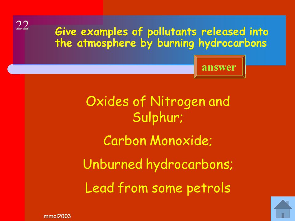 mmcl2003 What happens when hydrocarbons are burned in limited supply of air .