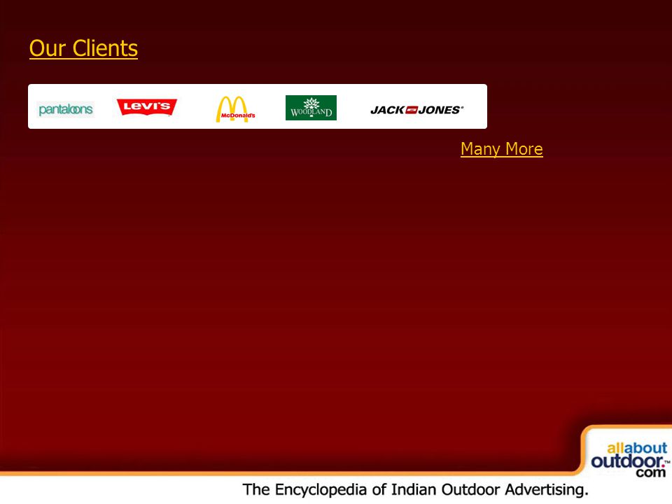 OOH Media Portfolio Network: Kolkata Our Clients Many More