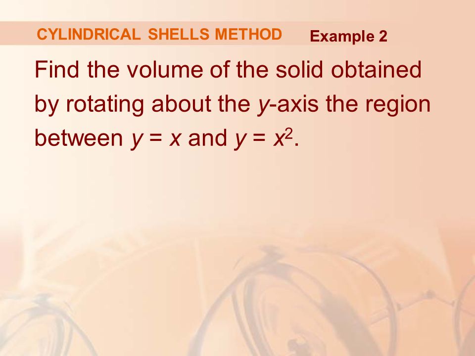 Find the volume of the solid obtained by rotating about the y-axis the region between y = x and y = x 2.