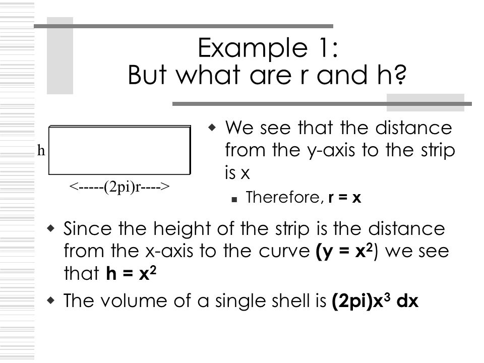 Example 1: But what are r and h.