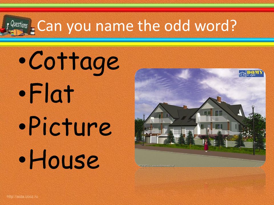 Can you name the odd word Cottage Flat Picture House