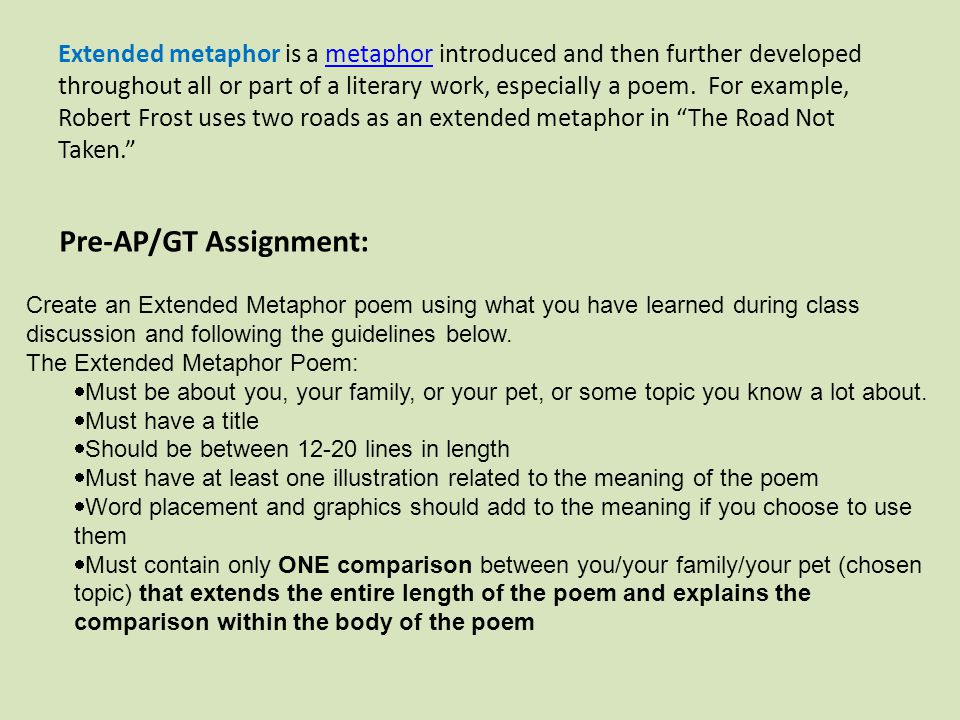 Extended Metaphor Essay