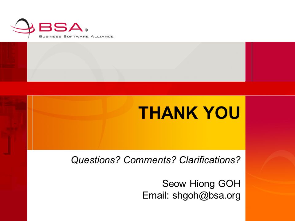 THANK YOU Questions Comments Clarifications Seow Hiong GOH