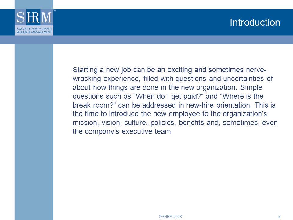 new hire presentation