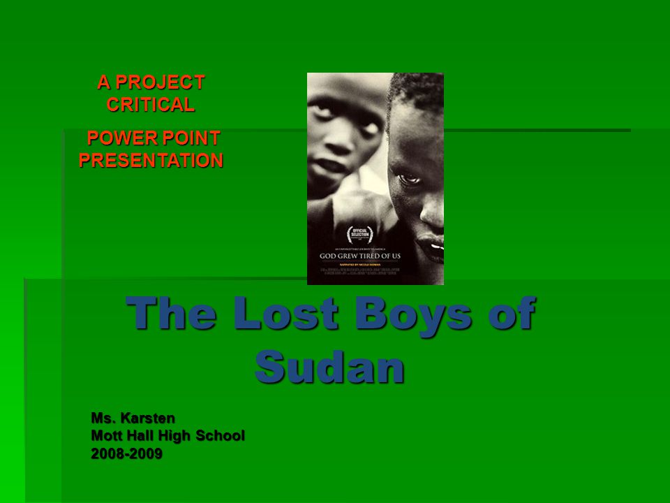 lost boys of sudan essay lost boys of sudan essay