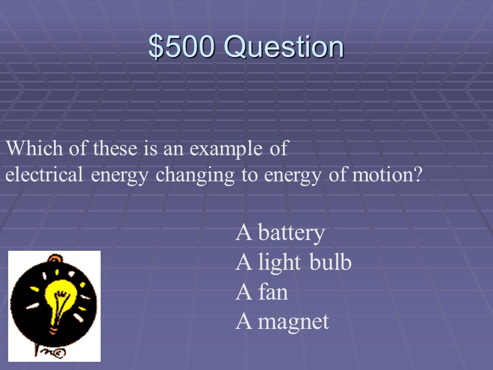 $400 Answer What is Earth’s magnetic field.