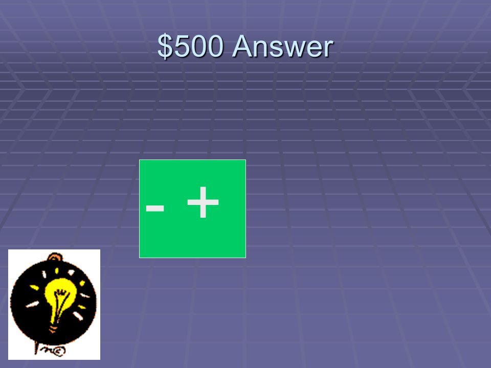 $500 Question Finish the pattern so these charges attract one another