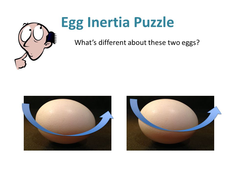 Egg Inertia Puzzle What’s different about these two eggs