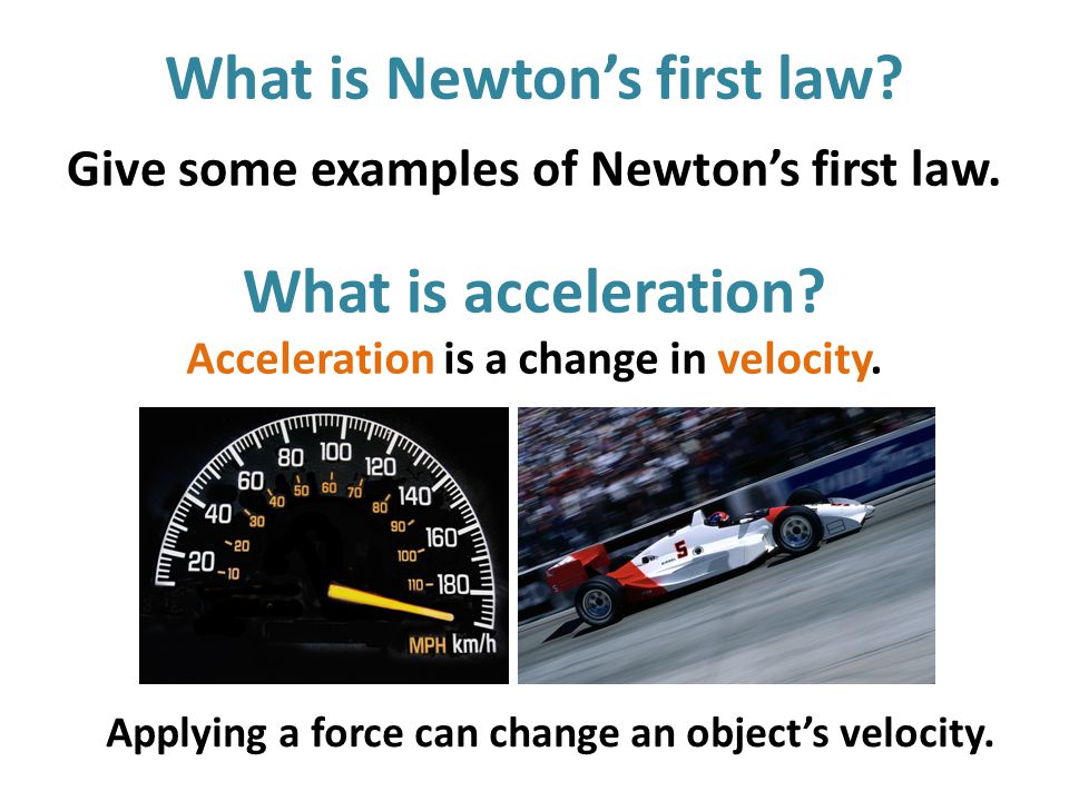 What is Newton’s first law. Give some examples of Newton’s first law.