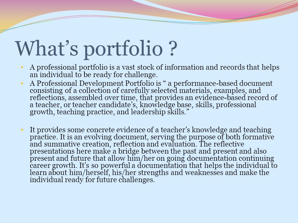 example of a professional portfolio