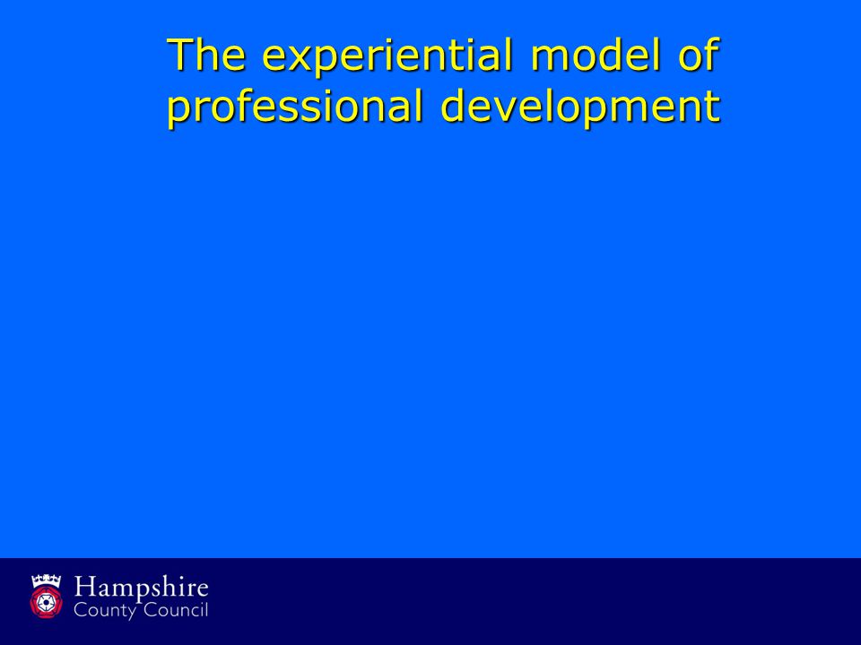 The experiential model of professional development