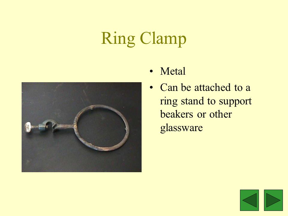 Ring Clamp Metal Can be attached to a ring stand to support beakers or other glassware
