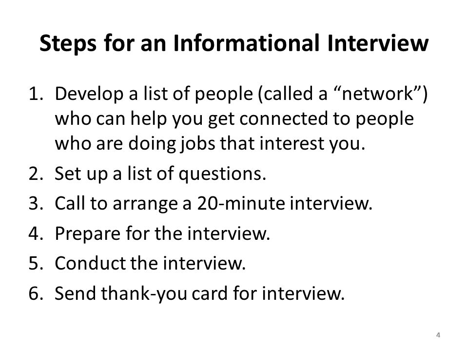 questions informational interview